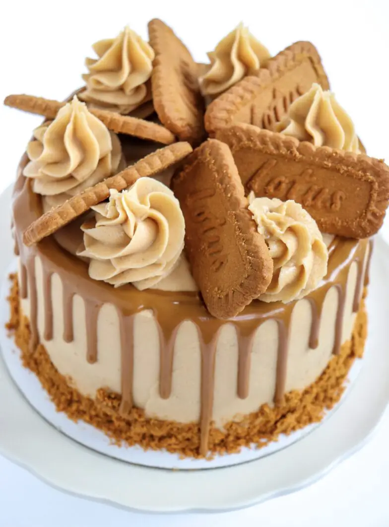Lotus Biscoff Cake with Cookies
