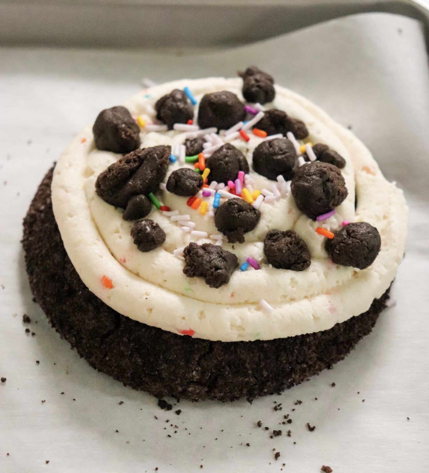 Copycat Crumbl Birthday Cake featuring OREO® Cookies (Vegan) – Mary ...